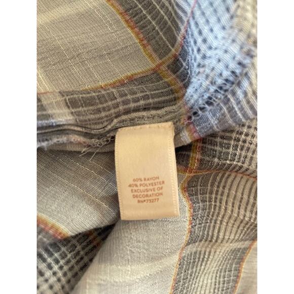 Lauren Conrad Size Medium Pullover Tunic Blouse 3/4 Sleeves Gray - Picture 4 of 4